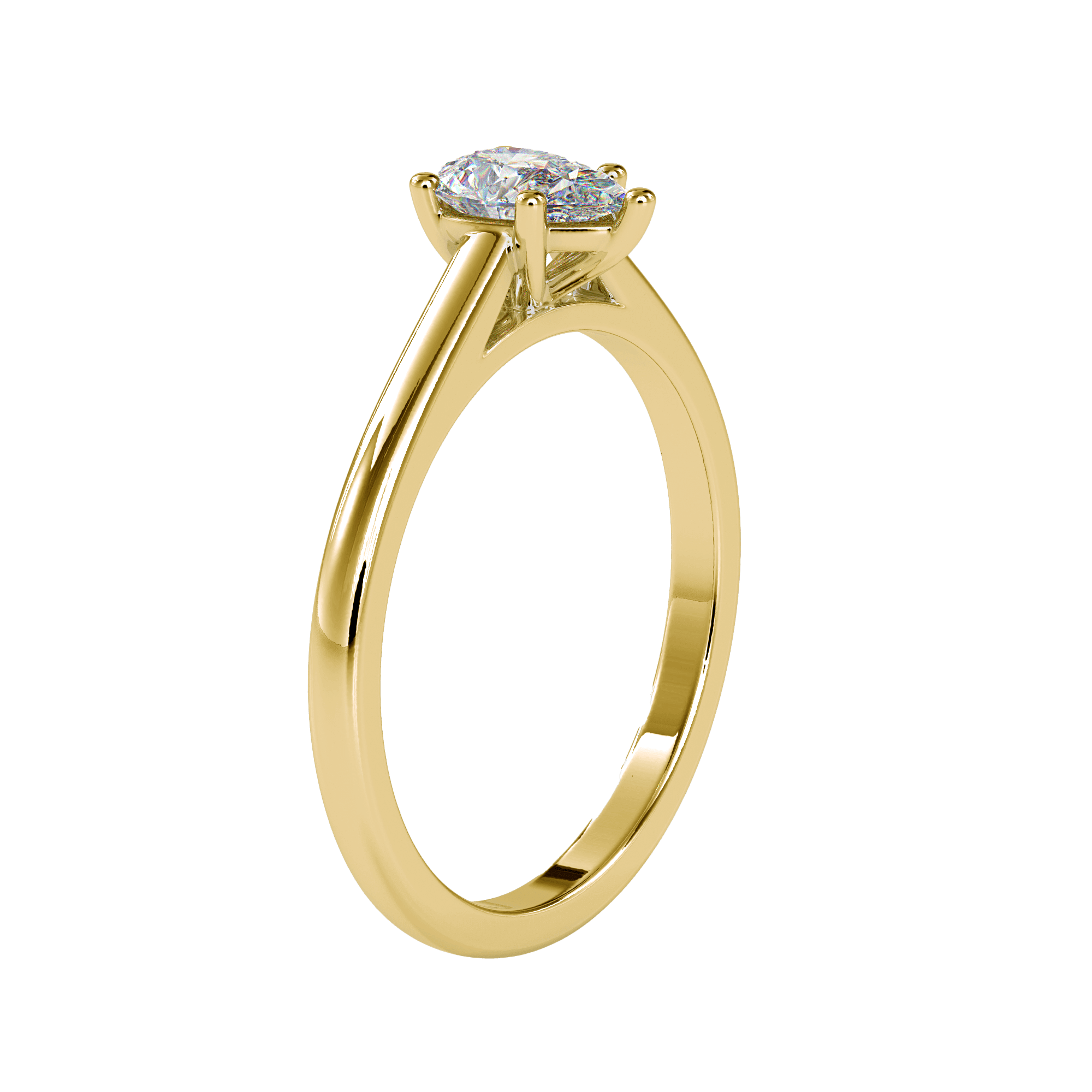 Pear Solitaire Diamond Ring For Women Ring Eva Gems